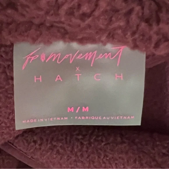 NWT Free People Movement x Hatch Hit The Slopes Fleece Jacket Medium Deep Maroon - Picture 13 of 15